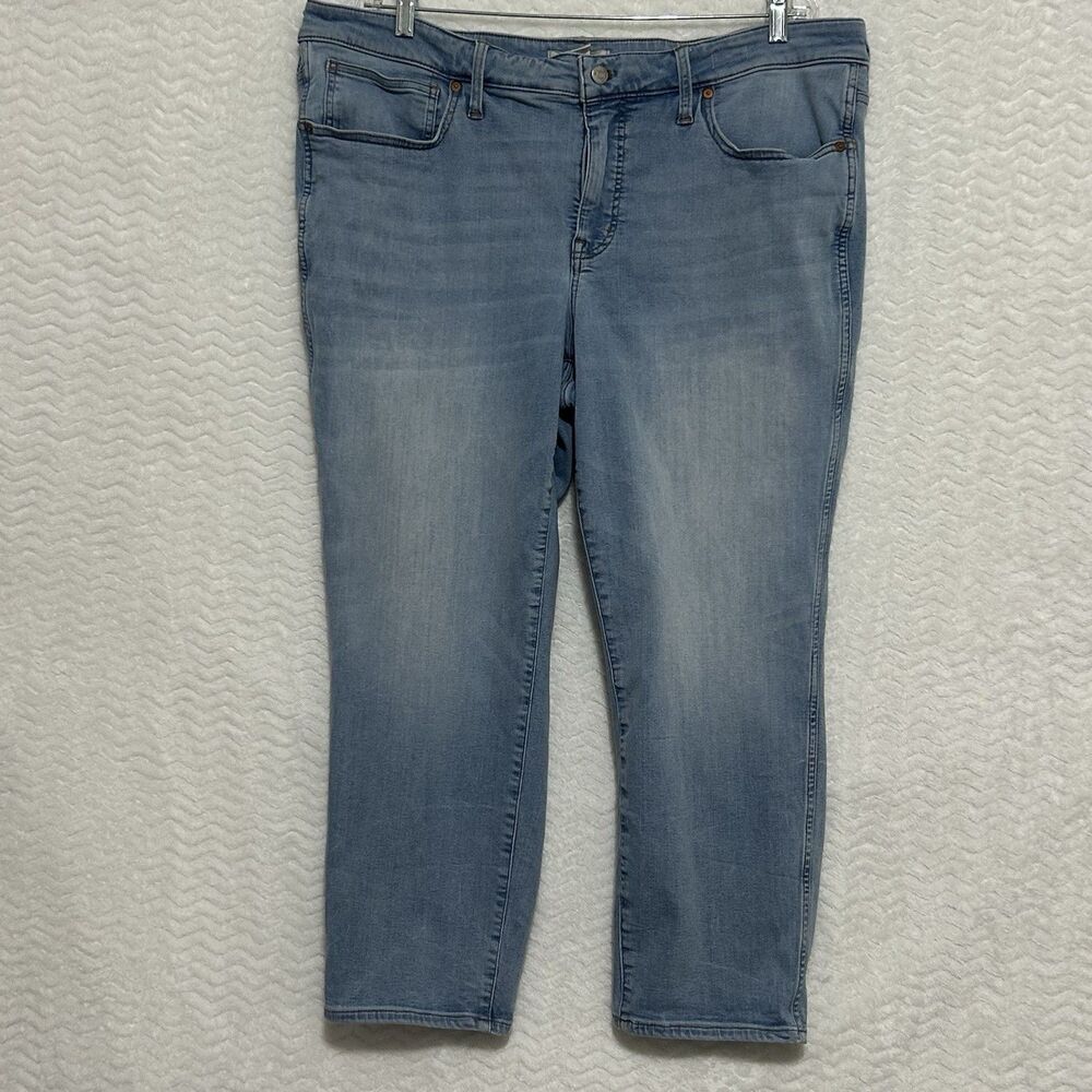 Madewell Womens Jeans 22W‎ Blue Mid Rise Stovepipe Light Wash Stretch Casual